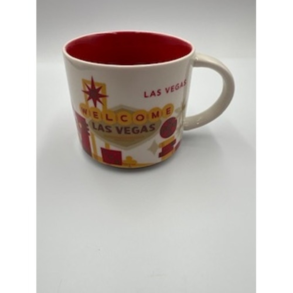 STARBUCKS Las Vegas You Are Here Coffee Mug 14oz Sin City Retro Collectable